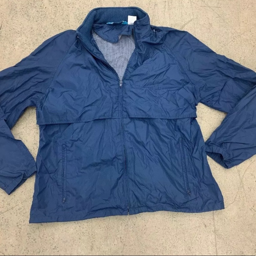 Woolrich Teton Blue Nylon Mesh Hood Jacket
